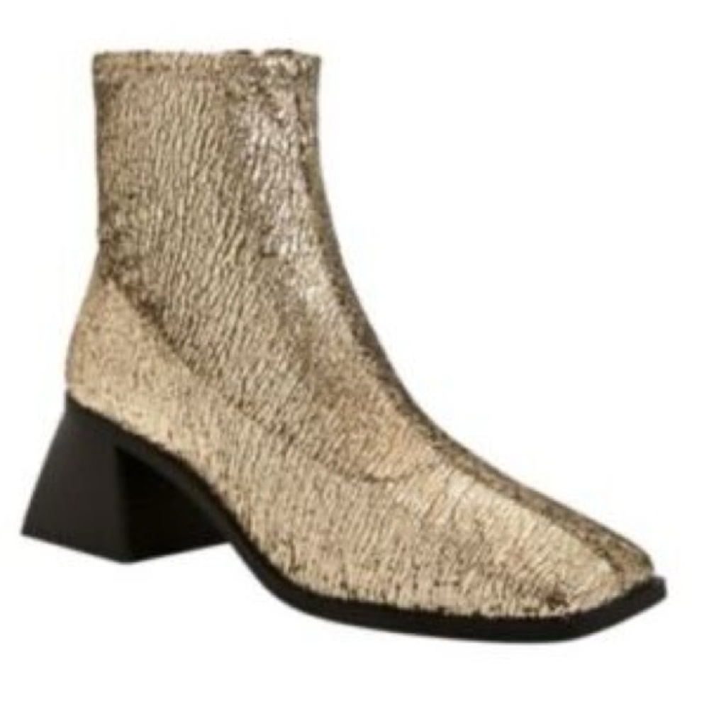 Katy Perry Collections Women’s Metallic Gold Ankle Boot Size 9